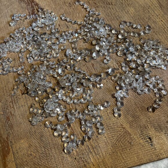 292" Vintage faceted glass crystal garland swag chain chandelier prisms - Picture 1 of 5